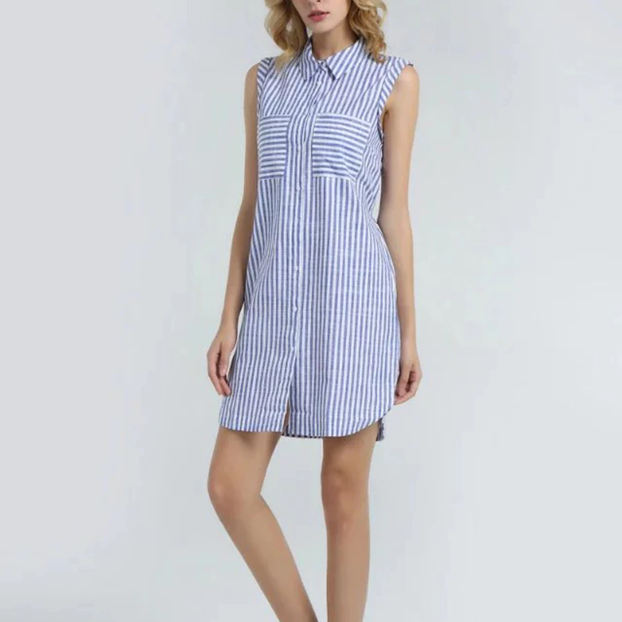 women's linen shirt dress