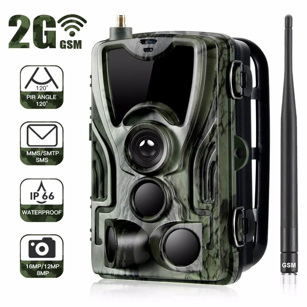 HC-801M Hunting Trail camera 2G SMS/MMS/SMTP Wild camera 0.3s Trigger photo traps for animal 16mp HD night version scout camera