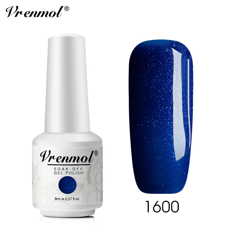 Vrenmol, 8 мл, французский цвет телесного цвета, лак для ногтей, советы для дизайна ногтей, УФ Гель-лак, гибридный маникюрный клей для ногтей, нужен верхний базовый слой, грунтовка - Цвет: 1600