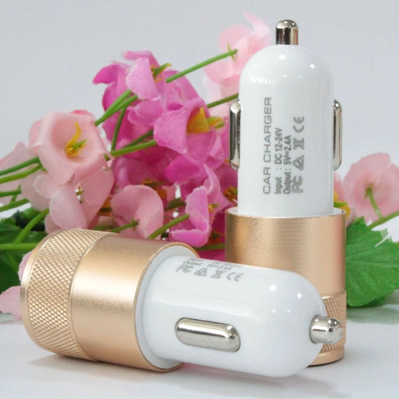 

DC12-24V Car Charger Lighter Socket Adapter 2 USB Built-In Intelligent IC Chip Automatic Power-Off Auto Cigarette Lighter Socket