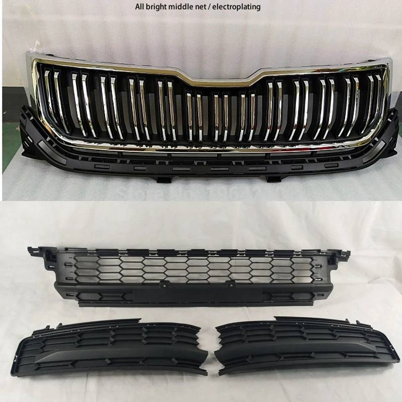 Монтажные решетки для Skoda Kodiaq ABS, для гоночных грилей, Передние решетки, решетки для автомобиля, 4 шт