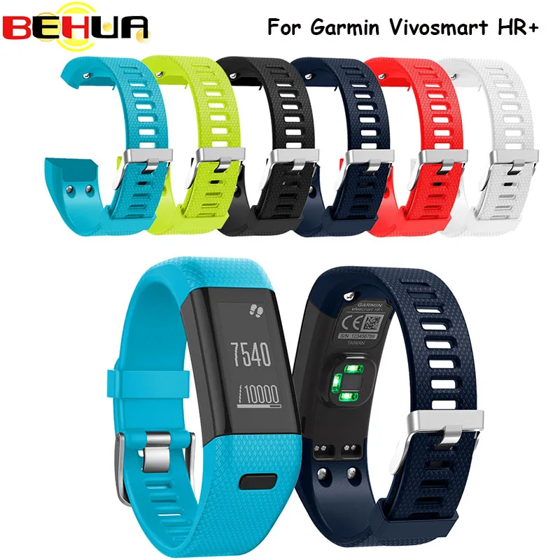 

Popular Watchbands Strap Fashion Sports Silicone Watch Band Wrist Strap Bracelet For Garmin Vivosmart HR+ Smart Watchband Straps