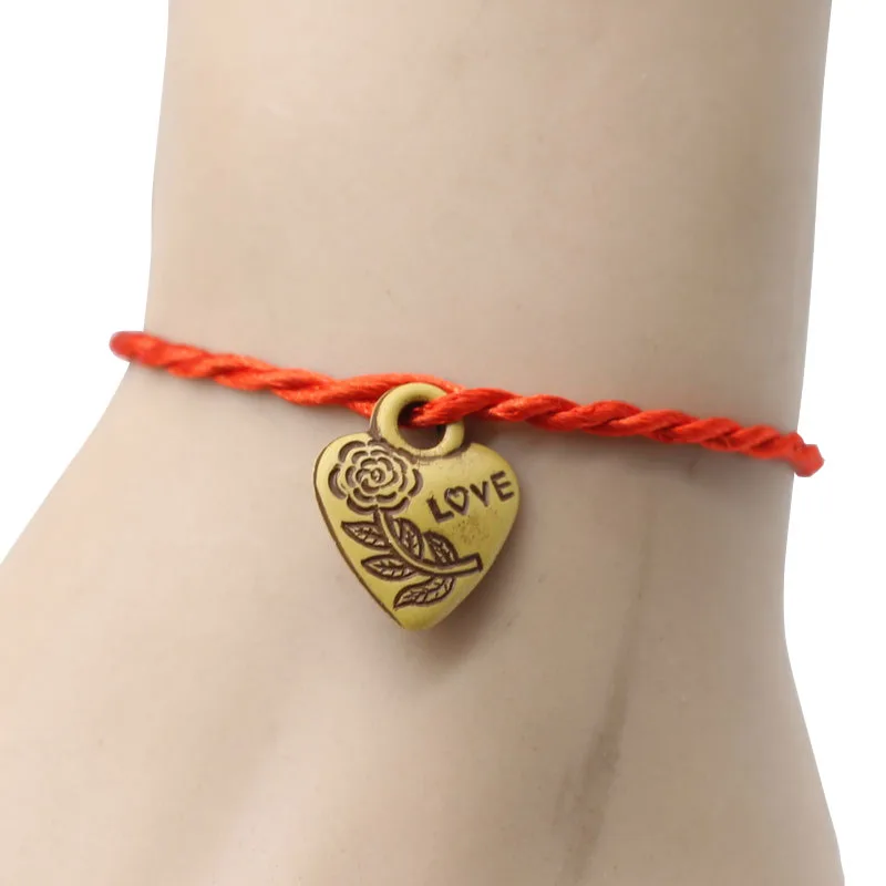 

50pcs Wedding Souvenirs Women Lucky Bracelets Kids Birthday Favors Gifts For Guest Party Favors Cartoon Bead Red String Bangles