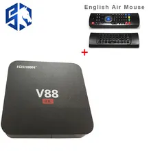 

New V88 TV BOX With Remote Air Mouse Android 7.1 RK3229 Set TV Box With 4K Wifi 2.4GHz HDMI 1.4 DLNA 3D H.265 Meida Player