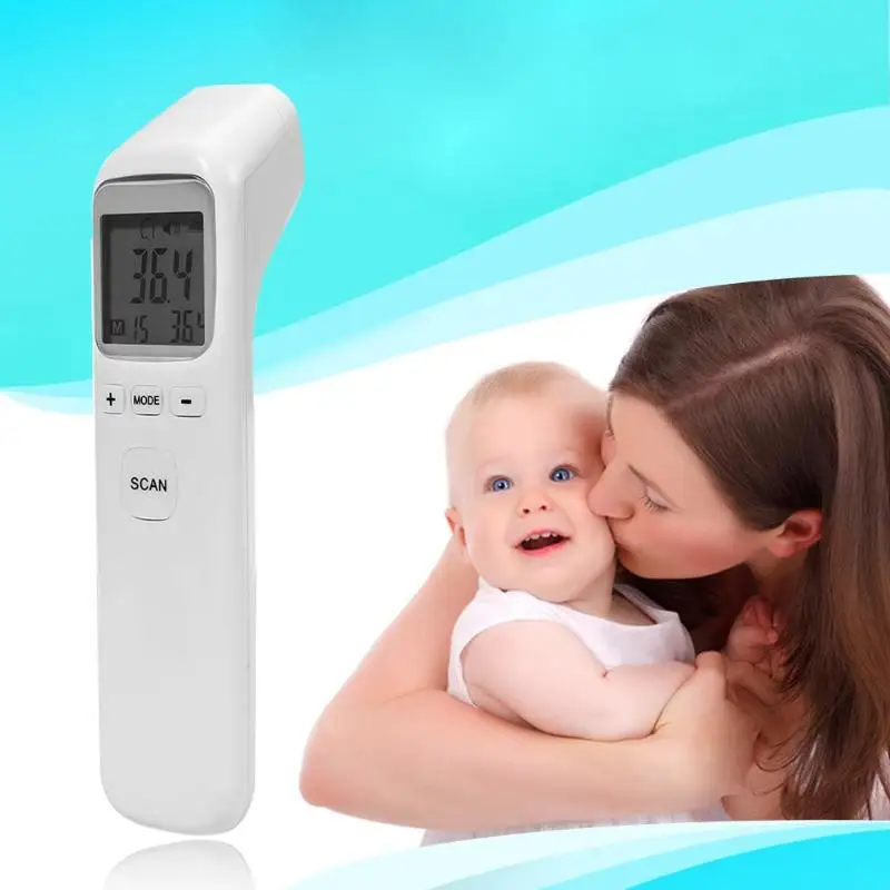 Детские термометр тела Портативный младенческой лоб термометры ребенок инфракрасный бесконтактный ЖК-дисплей цифровой Температура