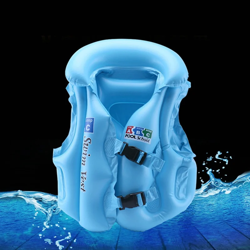 

unisex Children Float Swimming Aid Safety Float Inflatable Swim Vest Learn-to Swim Life Jacket Buoyancy Aid Vest For Kids