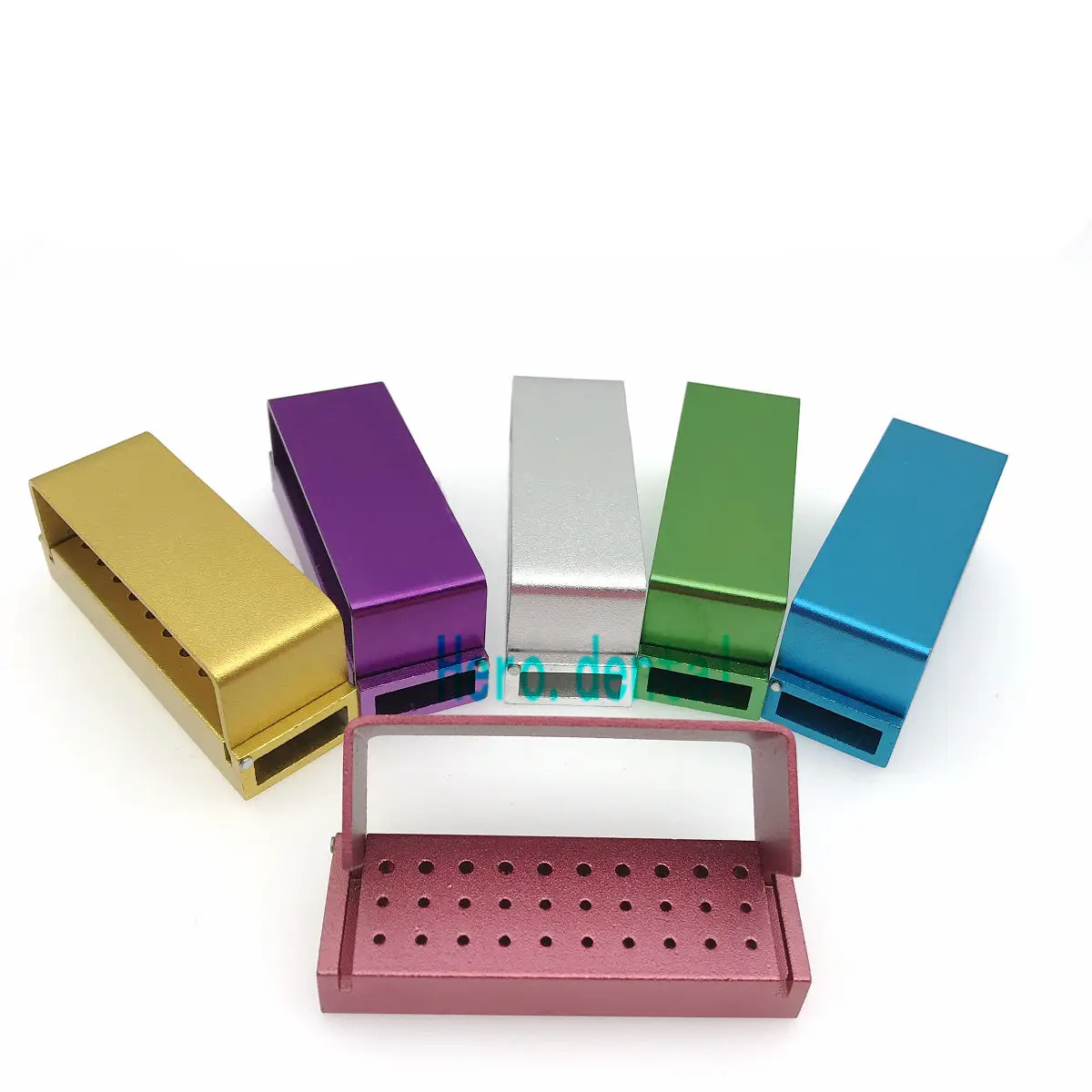 30Holes ALUMINIUM Dental Bur Burs Holder Block dental Disinfection Box Autoclavein Teeth