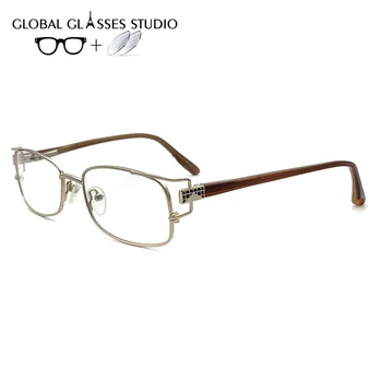 

Lady's Metal Glasses Frame Eyewear Eyeglasses Reading Myopia Prescription Lens 1.56 Index LX-G13433