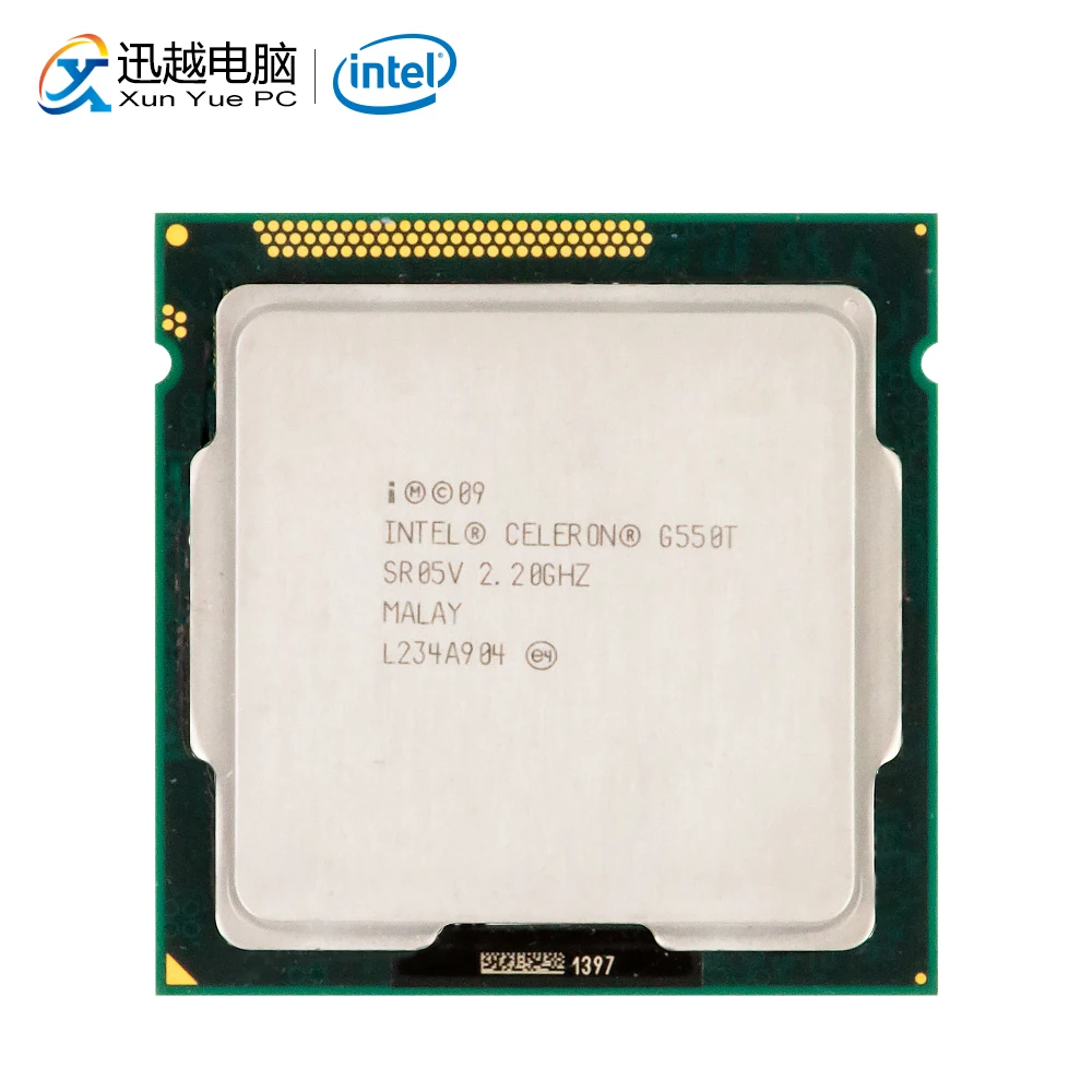 Intel Celeron G550T настольный процессор G550 T двухъядерный 2,2 ГГц 2 Мб Кэш L3 LGA 1155 сервер используемый ЦП