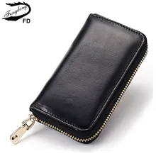 Fengdong, мужской масляный воск, натуральная кожа, ключница, кожаный брелок, чехол для ключей, сумка, Женский органайзер, сумка, Детский кошелек для ключей
