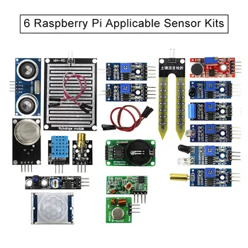 

16pcs/set Sensor Module Kit for Raspberry Pi 3 B Model -Drop