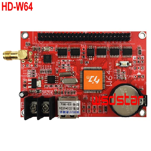 HD-W64 1024*256 4096*64 1* 50PIN USB+ WiFi светодиодный дисплей управления карты один и двойной Цвет светодиодный системы управления HD W64 5 шт./лот