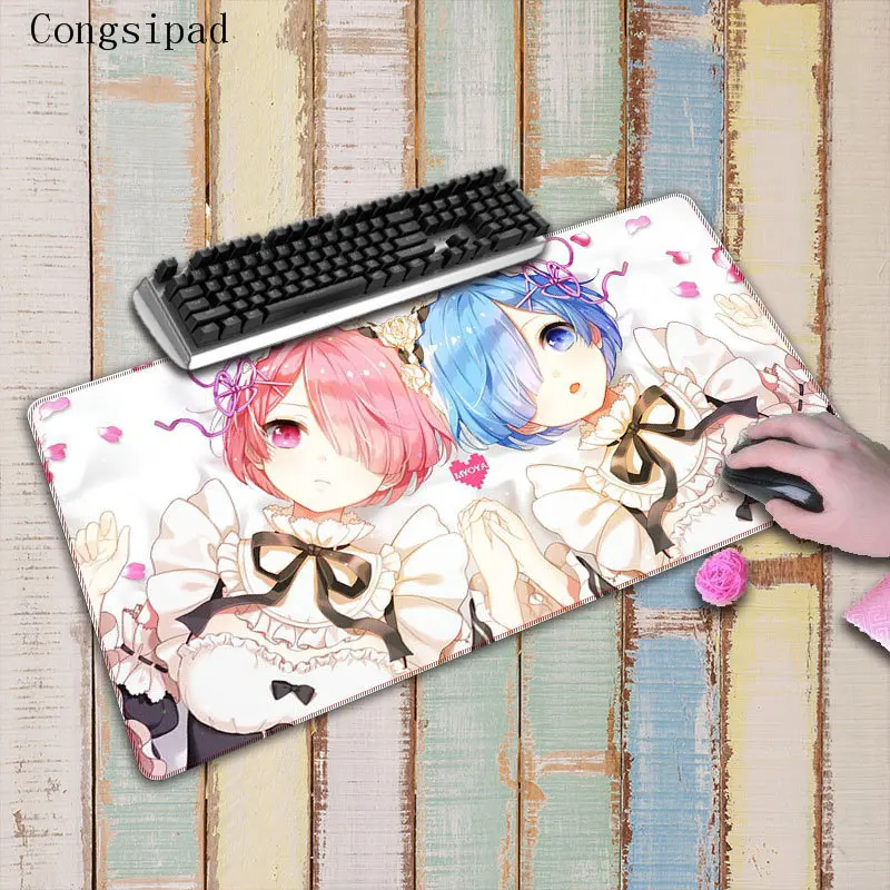  Congsipad Rezero Anime 900x400X2MM gaming mouse pad large Birthday Notebook pc accessories laptop p