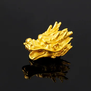 

2018 New Vietnam Alluvial Gold Accessories Fashion Handmade Perforated Dragon Head Accessories For Jewelry Decorative Use