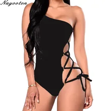 Сексуальный цельный женский купальник-бандо, бразильский Одноцветный купальник с высокой посадкой, купальный костюм с перекрестным поясом, maillot de bain femme