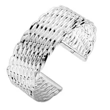 Envío Libre, 25 joyería de Plata, trenza plana pulsera, 925 Brazalete de Plata, Joyería Al Por Mayor SZ109