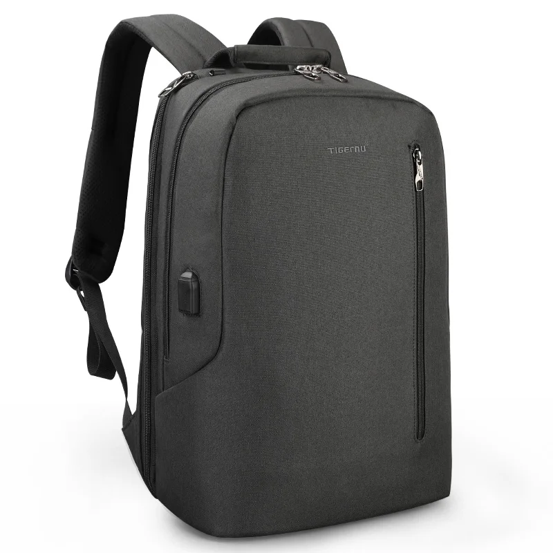 Tigernu Новое поступление мужской рюкзак с клапаном 15,6 дюймов Противоугонный ноутбук мужские рюкзаки зарядка через USB классный школьный рюкзак для мальчиков - Цвет: Model B