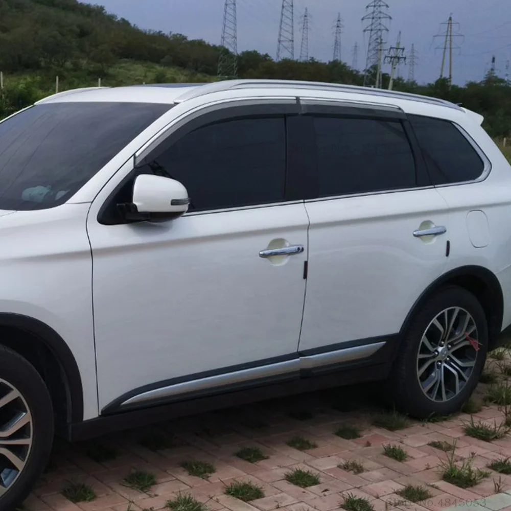 Подходит для Mitsubishi Outlander окно козырек дефлектор защита от дождя, защита от солнца гвардии отражатель приюты Чехлы 4 предмета в комплекте