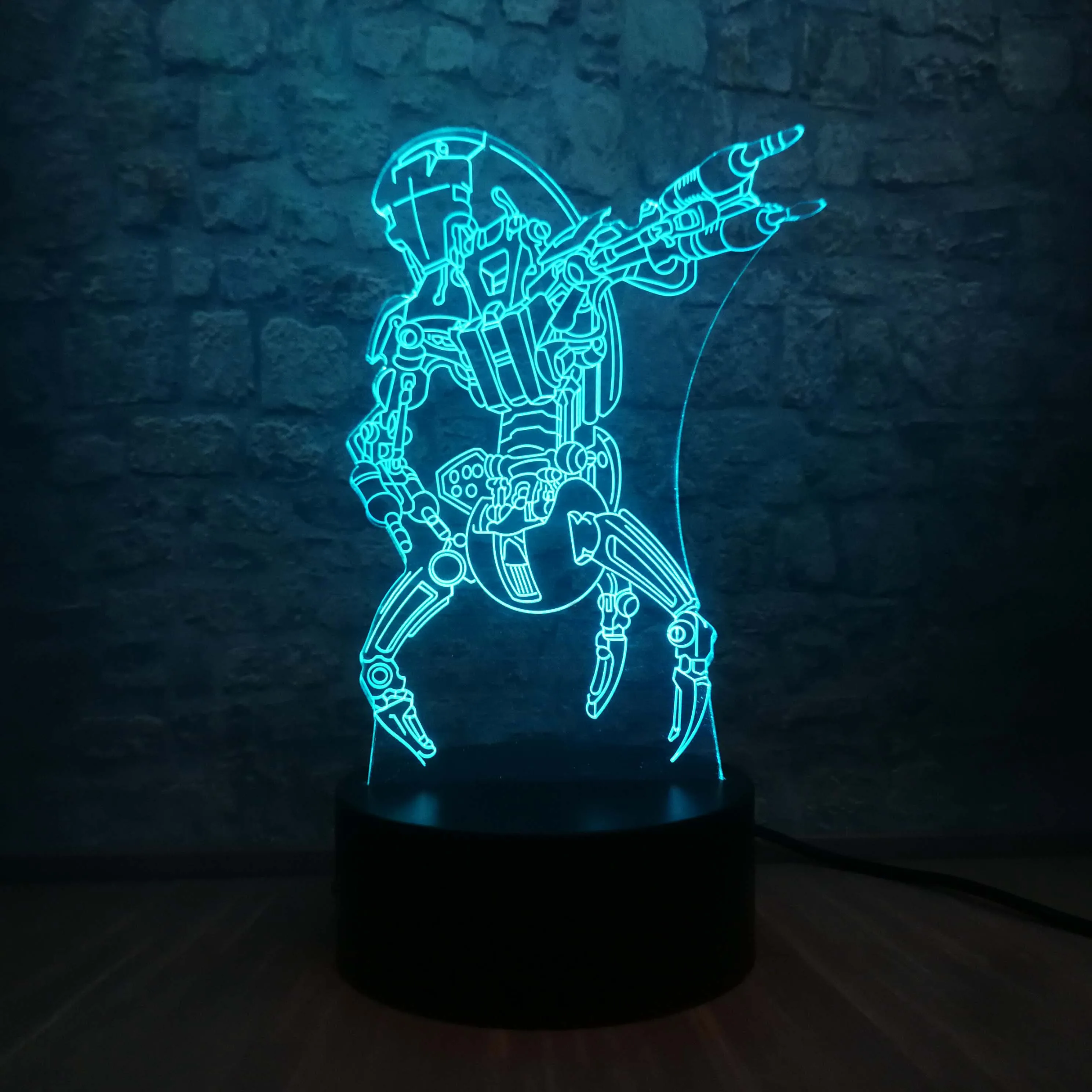Новинка Звездные войны злодей робот 3D светодиодный светильник настольная лампа