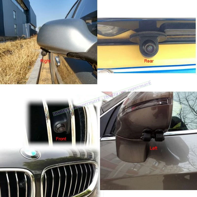 Автомобильная парковочная система 4 вида камеры с 4 шт вращение на 360 градусов Универсальная автомобильная фронтальная/боковая/задняя камеры