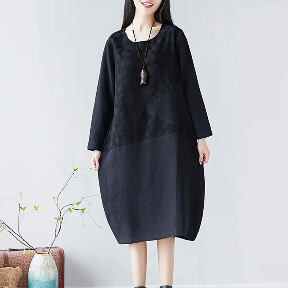 cocoon linen dress