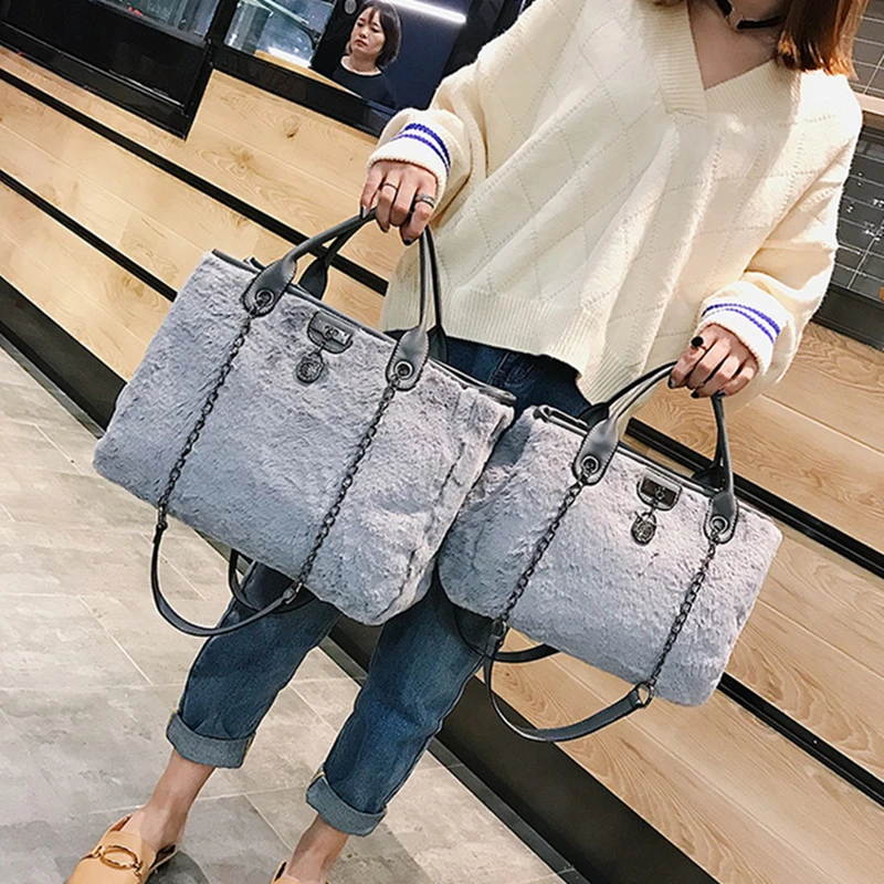 

2018 winter tote chain Limited Velvet Suede Handbag Samantha Plush Handle Organ Shoulder Bag Retro Flap Square Messenger Bag