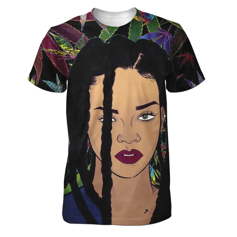 

REAL American US SIZE Trippy Rihanna Custom made 3D Sublimation Print T-Shirt plus size 3xl 4XL 5XL 6XL