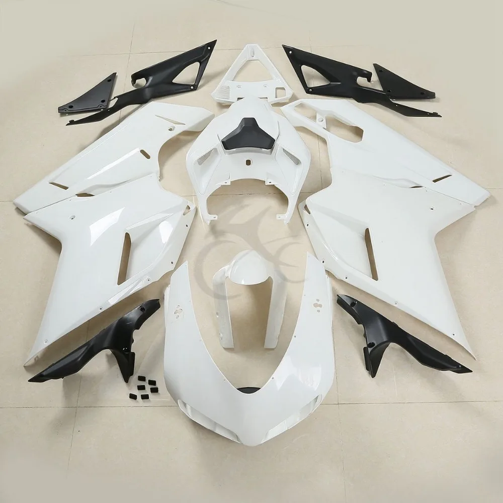 

Motorcycle Unpainted White ABS Bodywork Fairing Kit For Ducati 1098 848 1198 2007-2012 2008 2009 2010 2011 ABS plastic