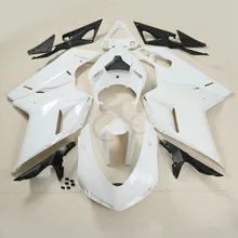 Branco Unpainted Injection Fairing Carroçaria set Para DUCATI 1098 848 1198 07-12 Motocicleta