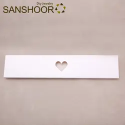 SANSHOOR высокое качество дисплей коробка с полым сердцем белый цвет Fit 21 см длина Хранитель браслет с брелоками как для женщин подарок 10 шт