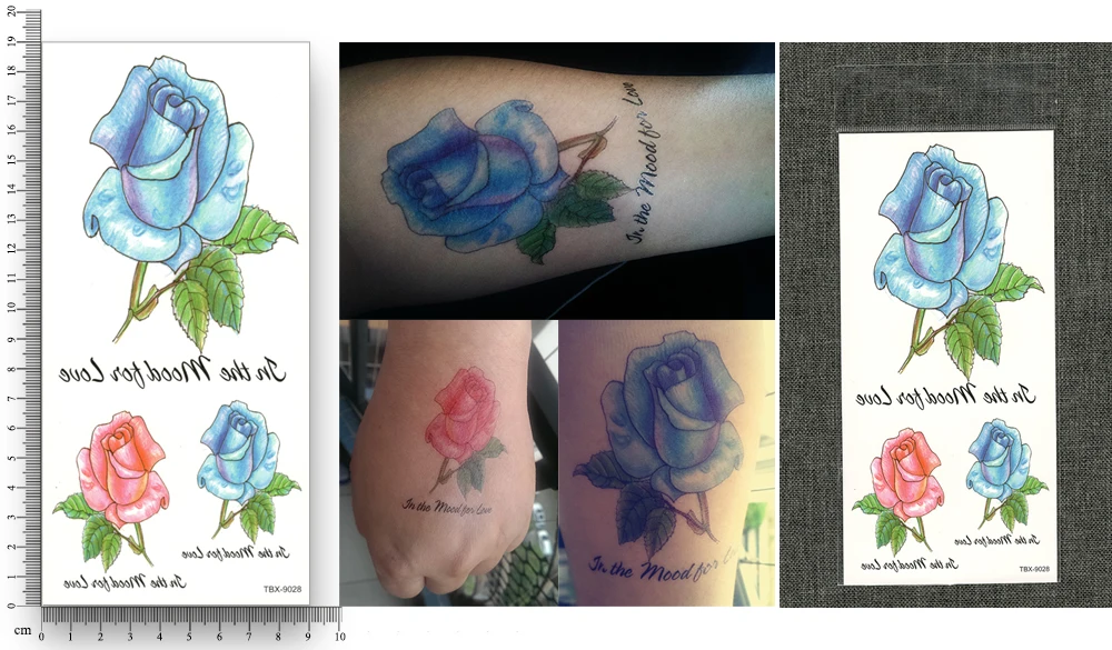 8 листов, водонепроницаемые Временные татуировки, Водные Переводные цветные наклейки с цветами, красота, здоровье, тело, рука, искусство, для женщин, девушек, Сексуальный макияж
