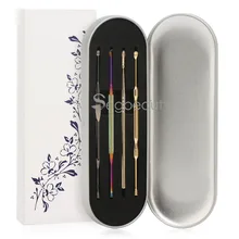 4 шт. ушной Воск палочки ers ёршик из нержавеющей стали ушные палочки средство длоя удаления воска Curette ушные палочки очиститель ушной ложки инструмент для ухода за ушами