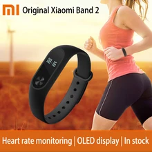 В наличии оригинал Сяо Mi mi Группа 2 Mi Band трекер монитор сердечного ритма oled-дисплей с тачпадом Bluetooth 4.0 IP67 водонепроницаемый