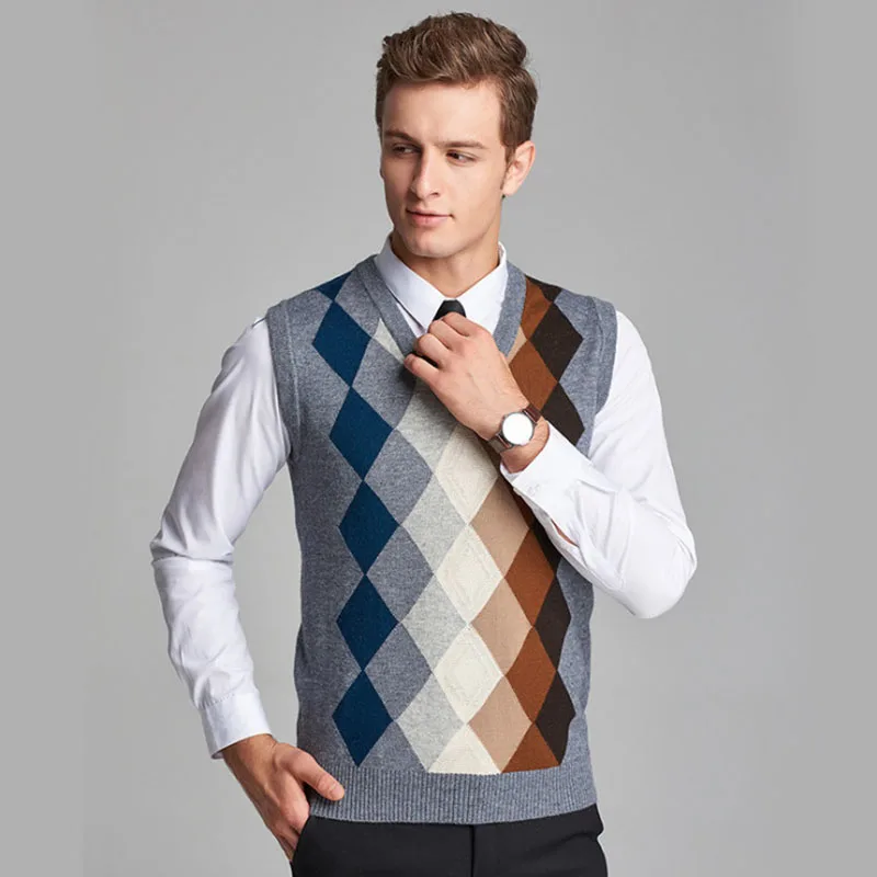 New Knitwear Vest Cashmere Wool Mens Sweaters Men Pull Homme V-neck Sleeveless Sweater Vest Cotton Sweater Pullover Men New Knitwear Vest Cashmere Wool Mens Sweaters Men Pull Homme V-neck Sleeveless Sweater Vest Cotton Sweater Pullover Men