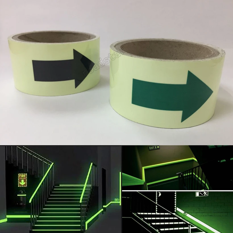 50mmX3m glow in the dark tape lasting 4 hours Luminous film for safety