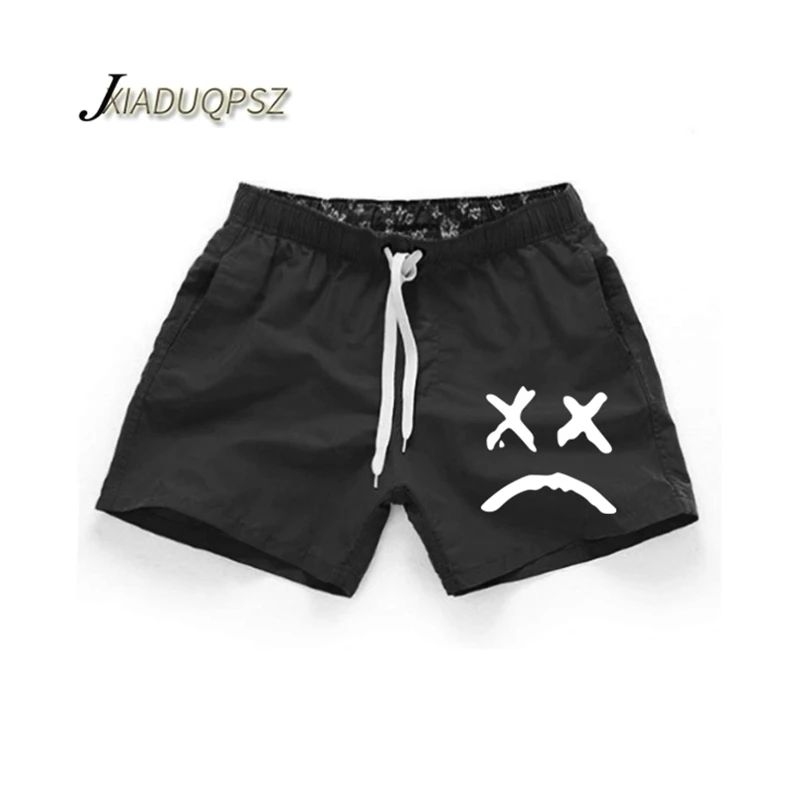 

2019 New Shorts Men Summer Beach Lil peep funny Shorts printing Shorts Homme Casual Style Loose Elastic Clothing Plus Size 3XL