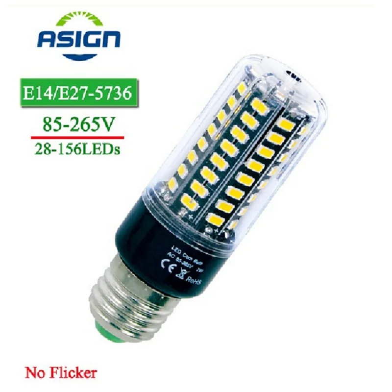 E27 светодиодные кукурузные лампы SMD5736 AC85 265V для дома E14 Led 28 40 72 108 132 156 Светодиодные