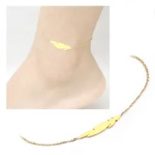 Перо личный стиль женский браслет на ногу цепь нержавеющая сталь ножные браслеты для женщин лодыжки браслеты для сандалий ножной браслет ювелирные изделия