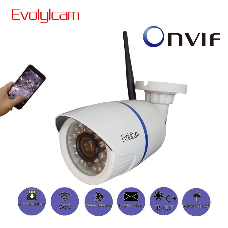 Evolylcam HD 1080P Беспроводная ip-камера WiFi P2P Onvif 720P 960P CCTV с разъемом для карт Micro SD/TF CamHi Cam