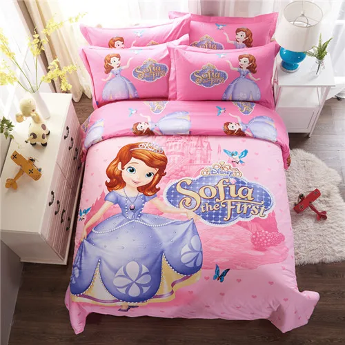 Us 47 99 44 Off Disney Cartoon Sofia Die Erste Bettwasche Set Rosa Duvet Abdeckung Einzigen Doppel Konigin Konig Grosse Bettwasche 4pcs 100