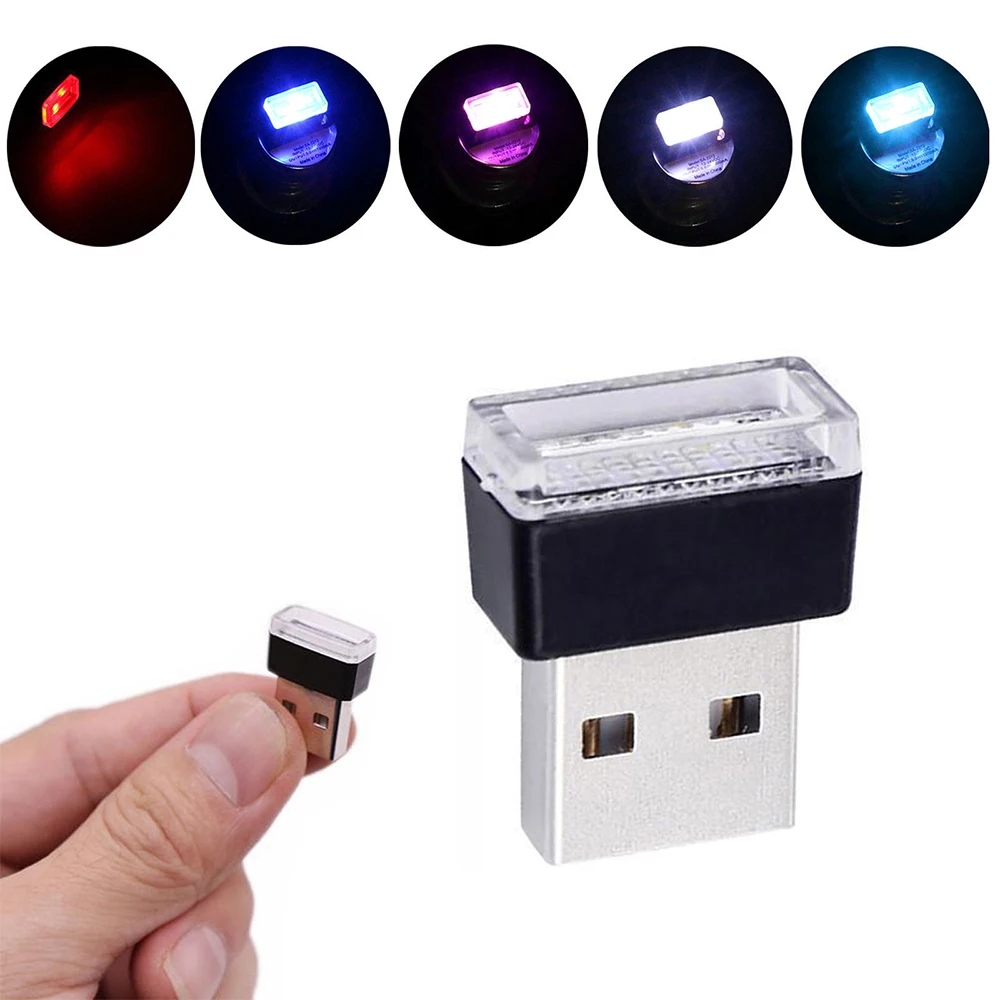 Plug and Play модная романтичная мягкая яркость автомобиля USB светодиодная