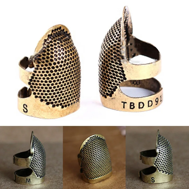 

Home Use Metal Retro Sewing Thimble Pin Needles Finger Protector DIY Vintage Helpful Sewing Tool