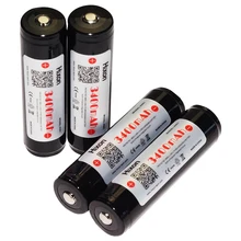Batteria ricaricabile protetta agli ioni di litio 4pc 18650 3400mAh con cella Sanyo originale per torce NiteCore Olight M22 M3X S20 A02