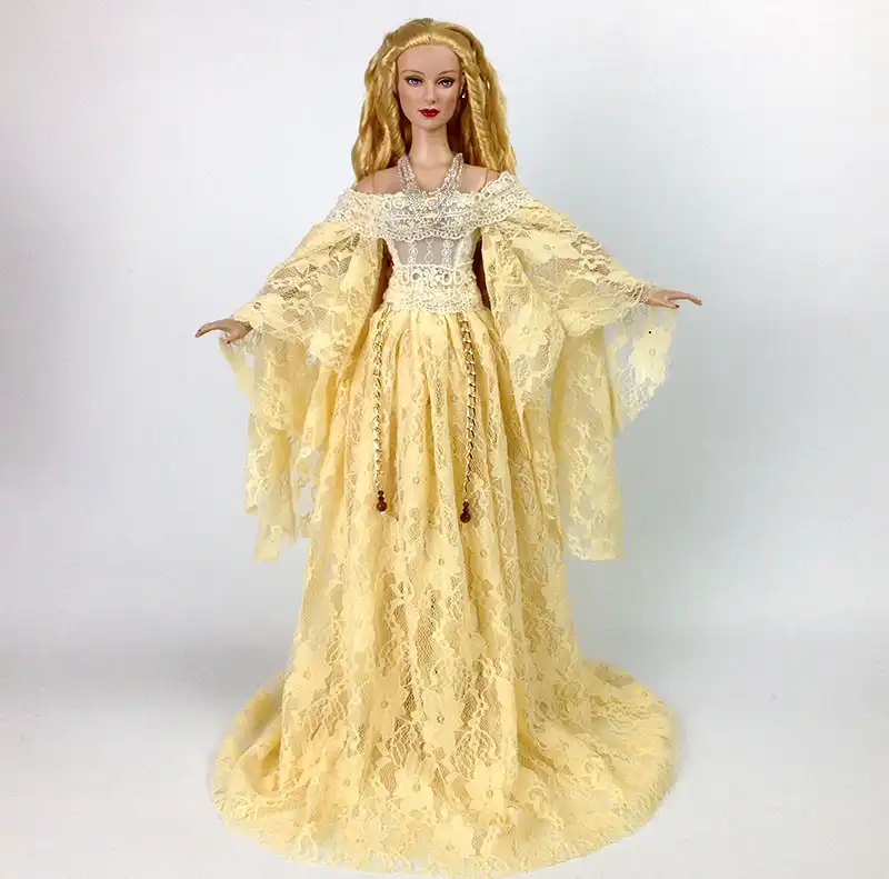 black and white dress with yellow accessories