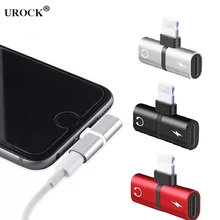 2 в 1 аудио зарядный адаптер Разъем для iPhone X 7 8 зарядное устройство опора для переходника вызова для наушников AUX кабель