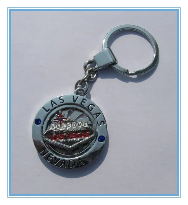 2pcs/ To Las Vegas Sign Spinner Key Chain Souvenirs NEW Key