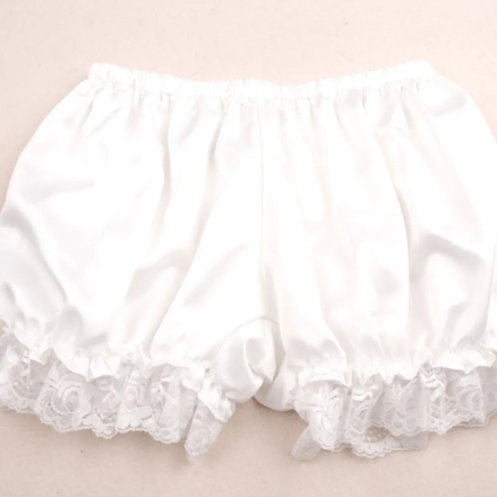 Женские безопасные короткие штаны, атласные кружевные шорты-фонарики, повседневное нижнее белье, сексуальное нижнее белье, черное, белое, летнее 903-A145