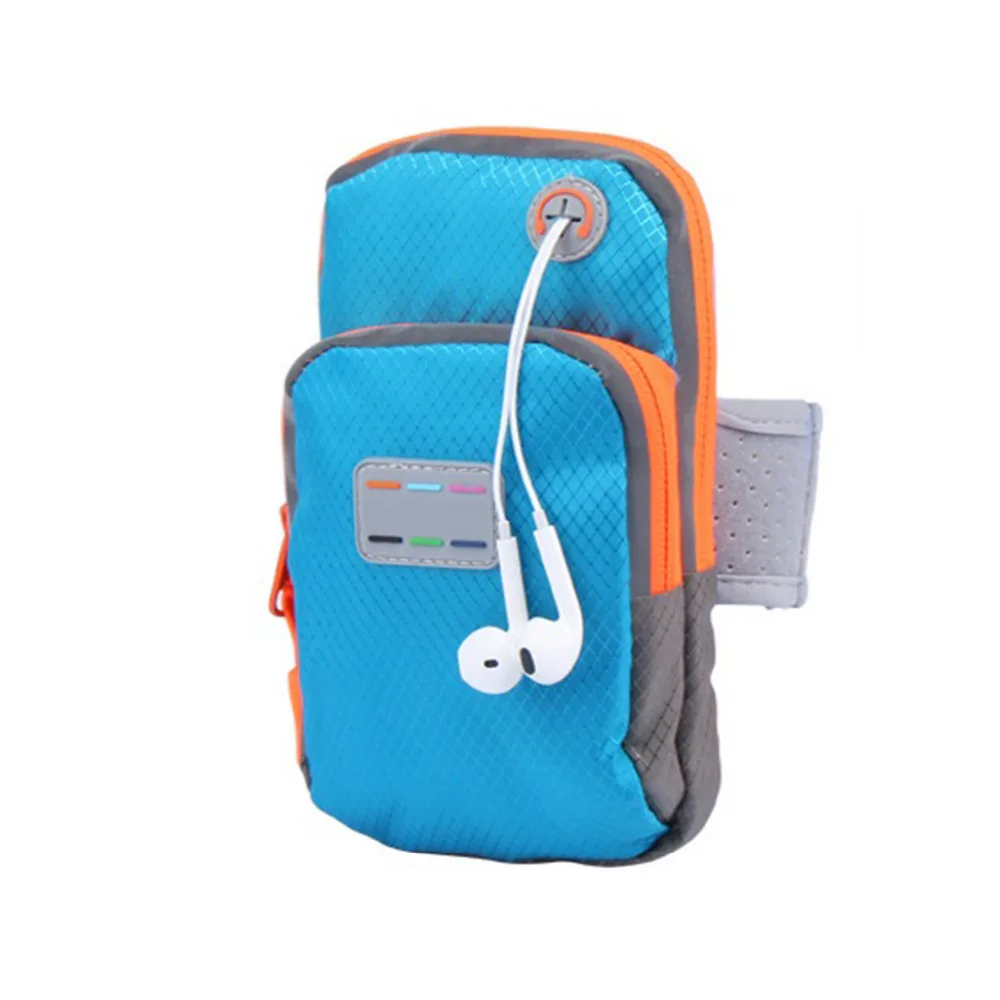 

New Nylon waterproof mobile phone arm gym bag running jogging sport wrist package outdoor hand bag for fitness universal holder