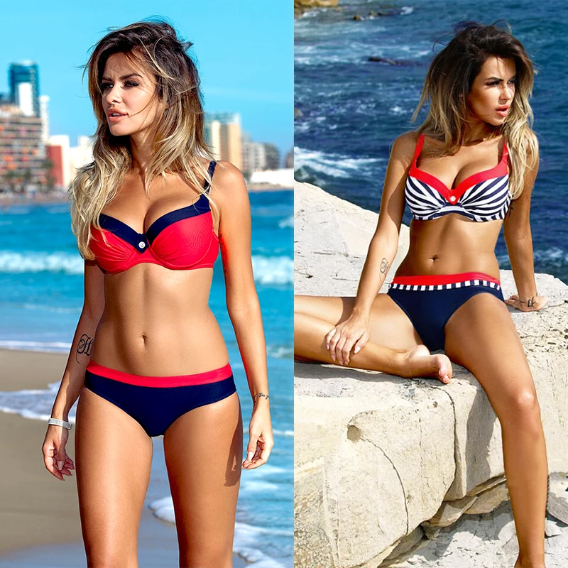 SexeMara Bikini 2018 Women Swimsuit Female Swimwear Sexy Push Up Bikini Set Summer Bathing Costume XXL