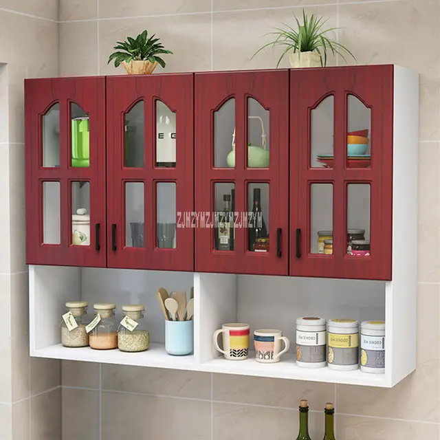 Kitchen Wall Cabinet Bathroom Kitchen Furniture Hanging Cabinet 4 Door